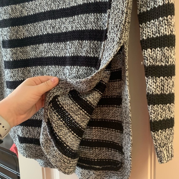 Striped Sweater with Slits on Side - Picture 2 of 3